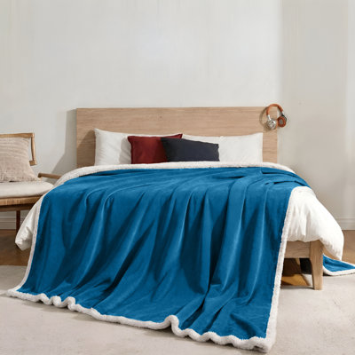 Moonlight Reversible Sherpa Fleece Blanket – Soft Throw Blanket & Thick Sherpa For All-Season Comfort