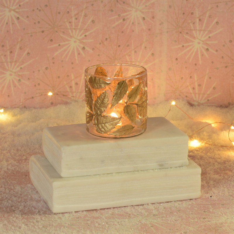 Ensemble de porte-votives en verre 2 pièces