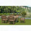Ensemble de 2 chaises de patio avec accoudoirs, texture imitation grain de bois, toutes saisons, assemblage facile