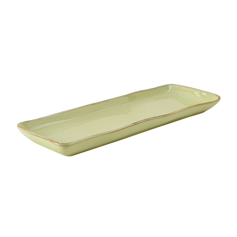 Plateau artisanal, H 1,25 po x l 13,75 po x P 5 po, Vert taillis de sauge