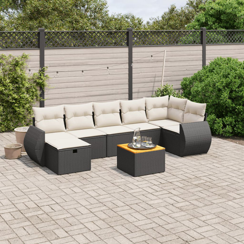 Vidaxl Garden Sofa Set Black