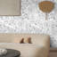 Black and White Peony Floral Wallpaper