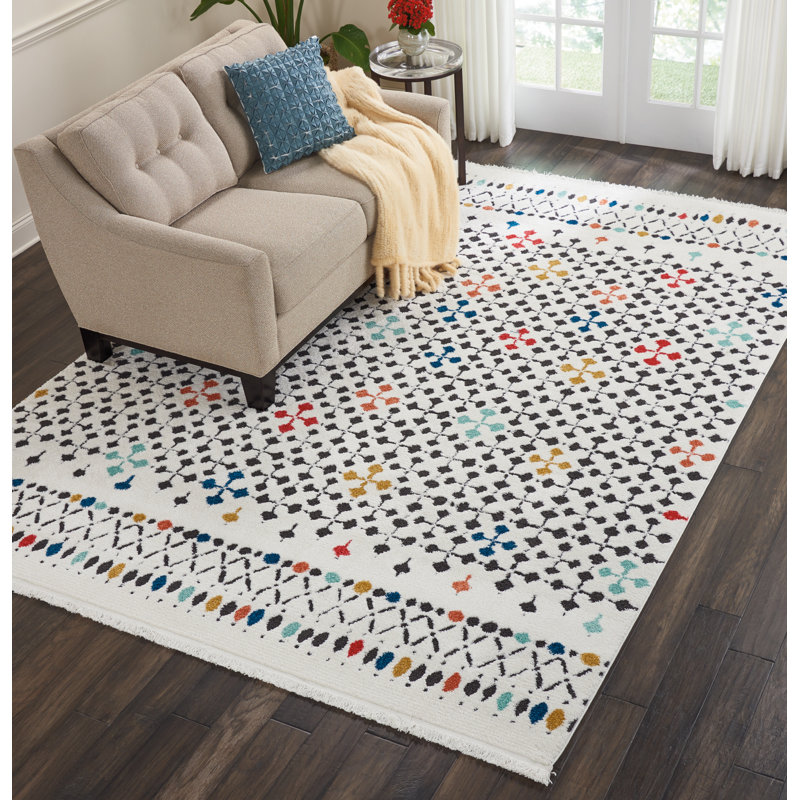 Tapis de zone blanche Penwell, Rectangle 9 pi 3 po x 12 pi 9 po