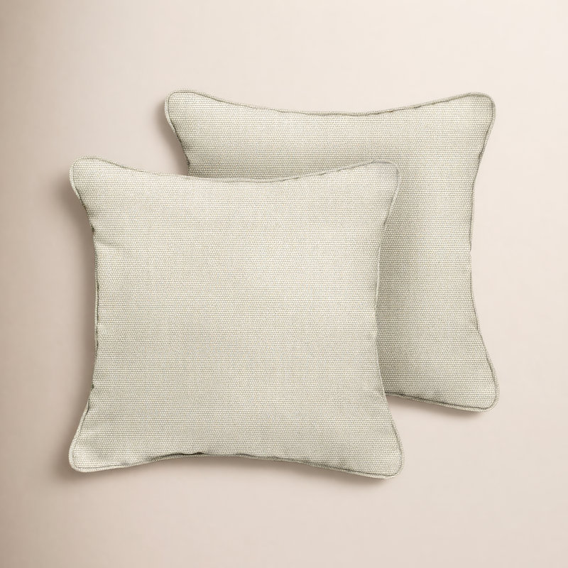 Tinsley Sunbrella® Outdoor Reversible Throw Pillow, 20" x 20", Cream