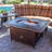Spicewood Rectangle Aluminum Propane Smokeless Fire Pit Table with Hidden Fuel Tank