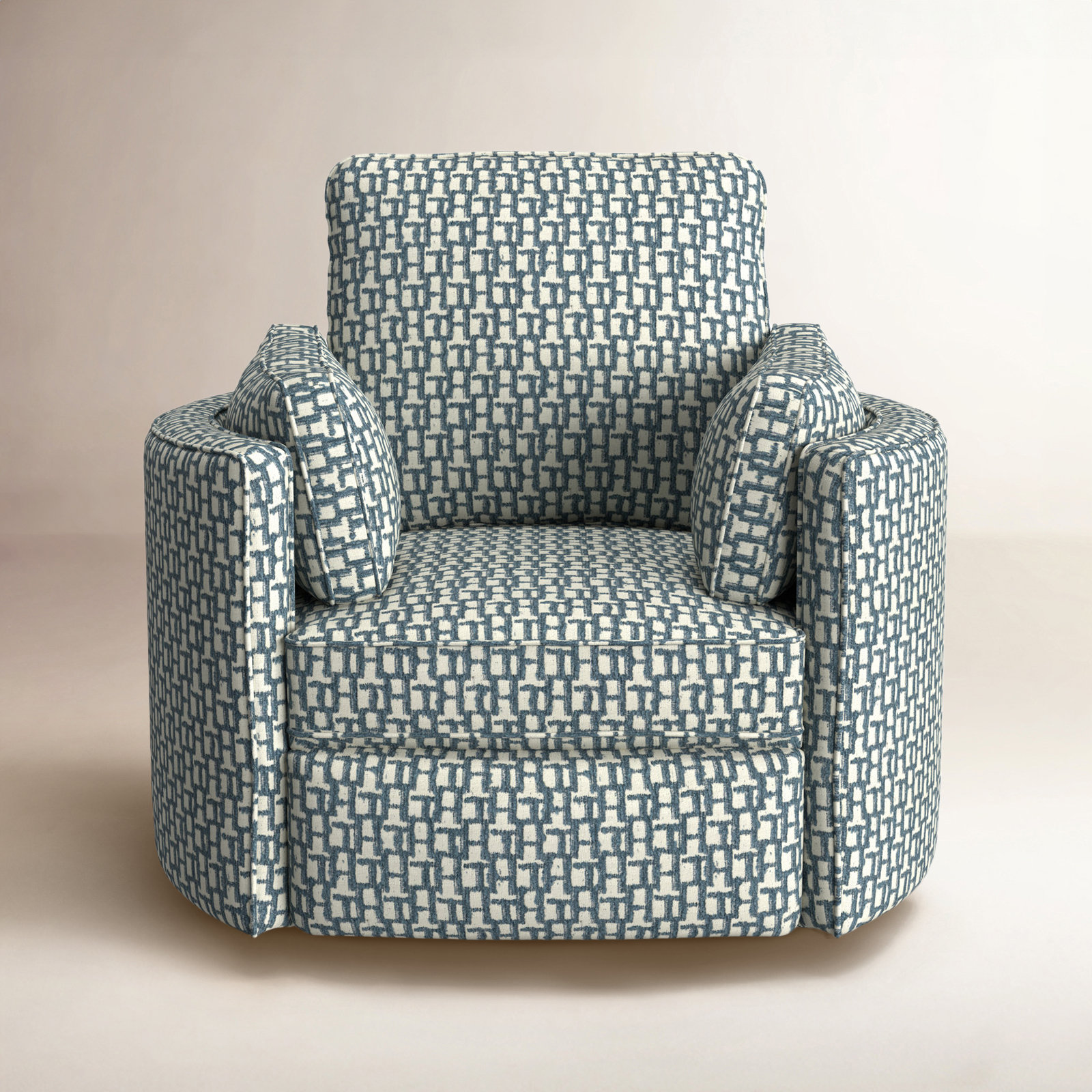 Vedika 41" Swivel Recliner, Sinatra Chambray Performance, Manual