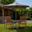 Rydal 2 Seater Wooden Love Seat & 2.7m Grey Parasol Set