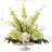 Green and White Mixed Centerpiece in Bowl