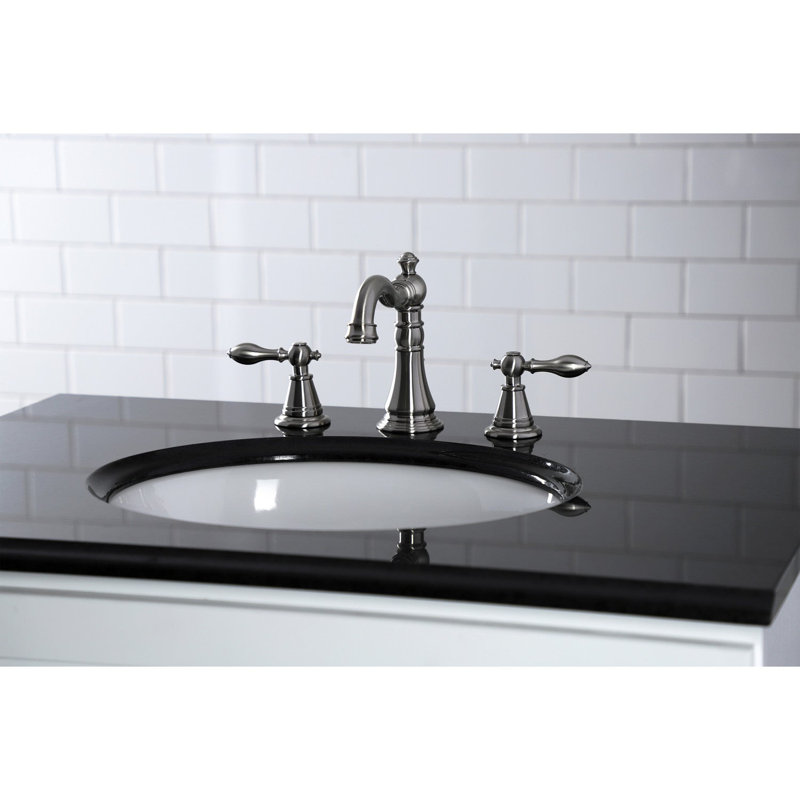Robinet de salle de bain espacé Kingston, Nickel brossé