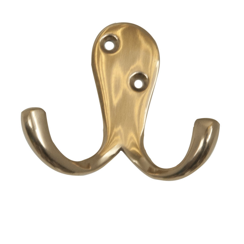 Aralia Brass Wall Wall Hook, Satin Chrome