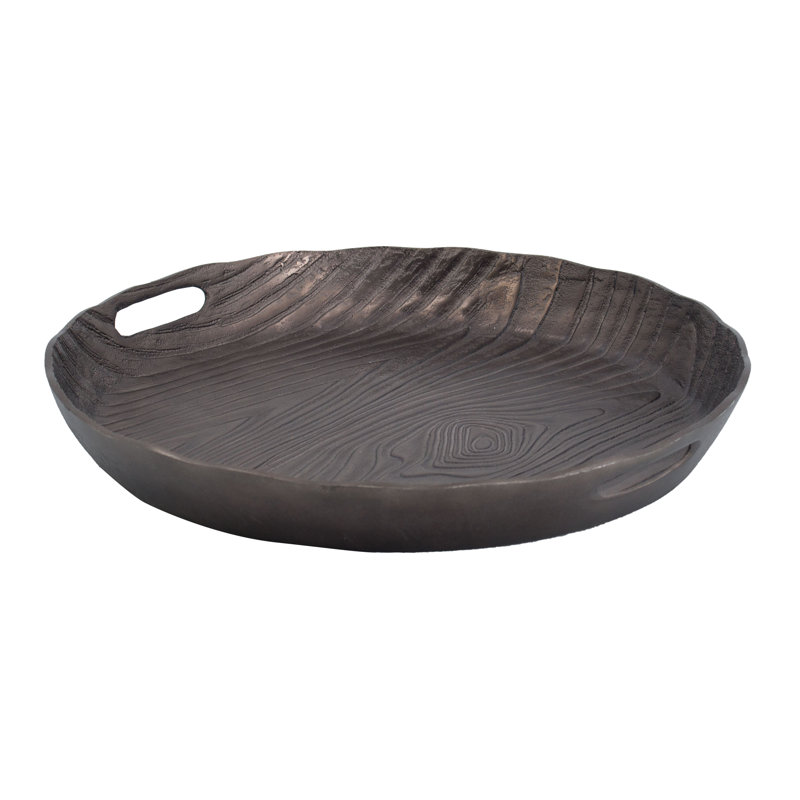 Ashlund Aluminum Tray, 18.1" H x 18.1" W x 2.2" D, Brown
