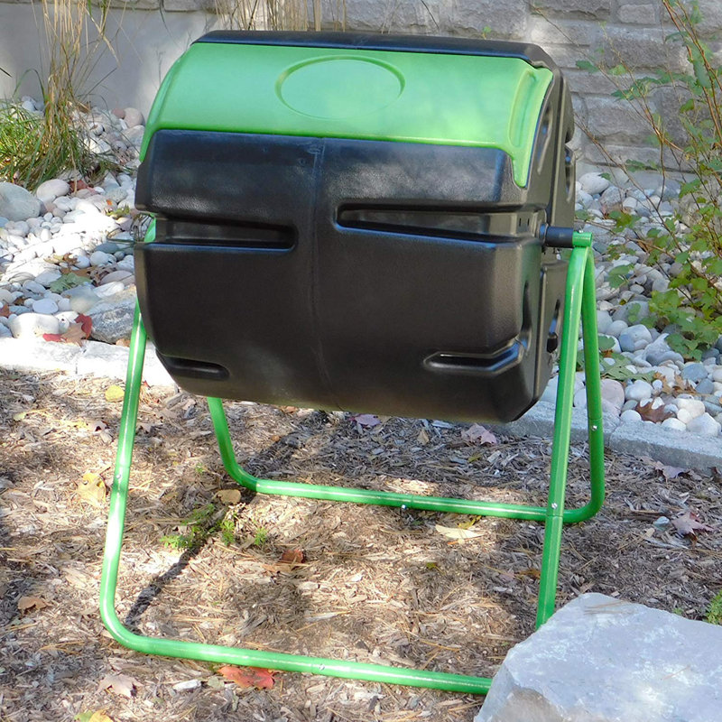 37 Gallons Plastic Outdoor Tumbler Composter with Latching Lid
