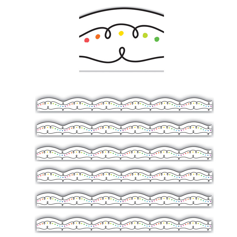 Bordure découpée à motif de pois Squiggles