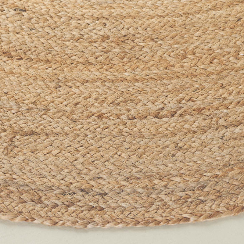 Natural Fiber 601 Hand Woven Jute Rug, Round 5'