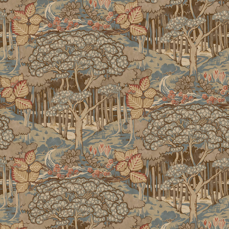 32.82' L x 27.58" W Wallpaper Roll, Teal