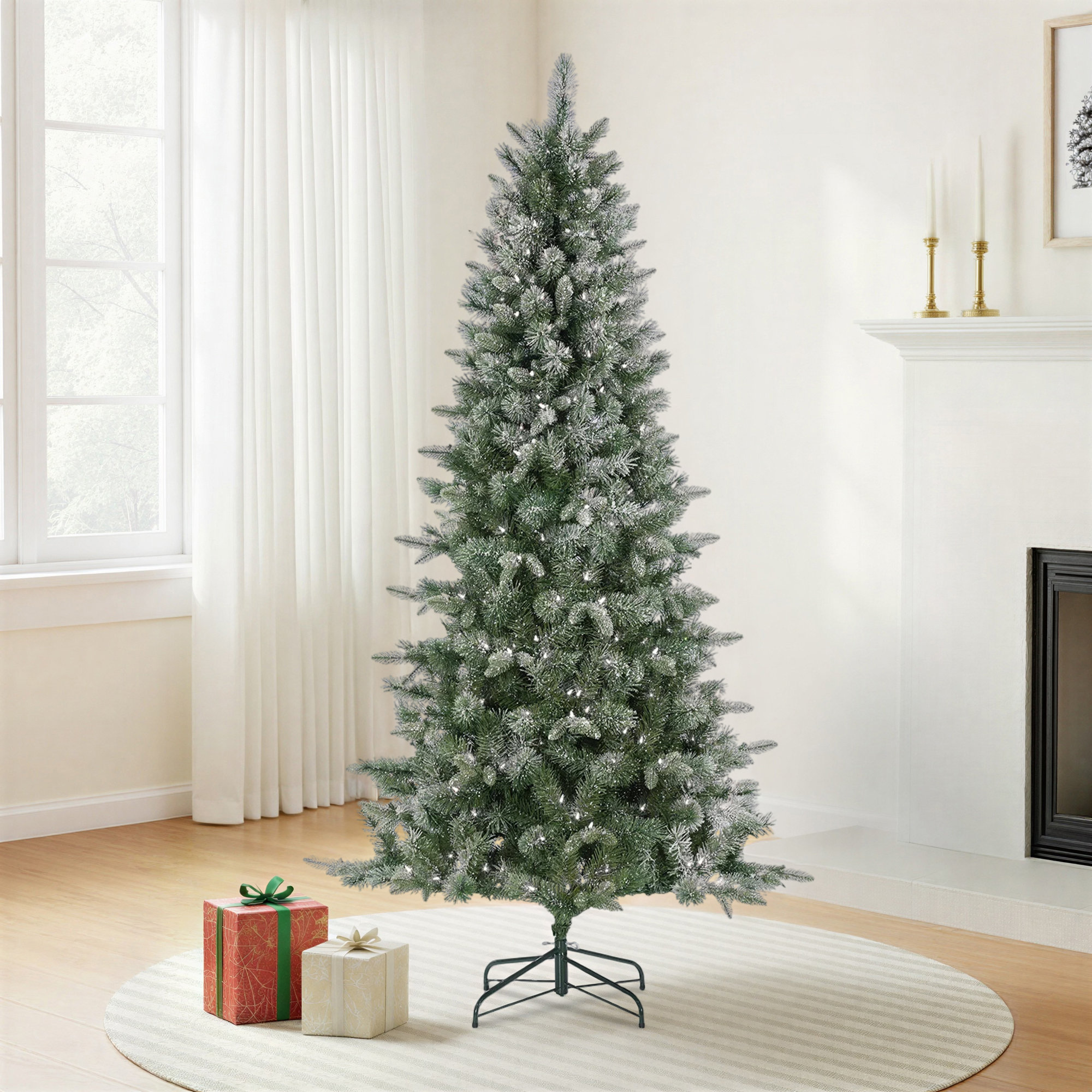 84' Lighted Artificial Pine Christmas Tree