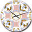 Motif circulaire de formes géométriques - horloge murale moderne Mid-Century-40748412