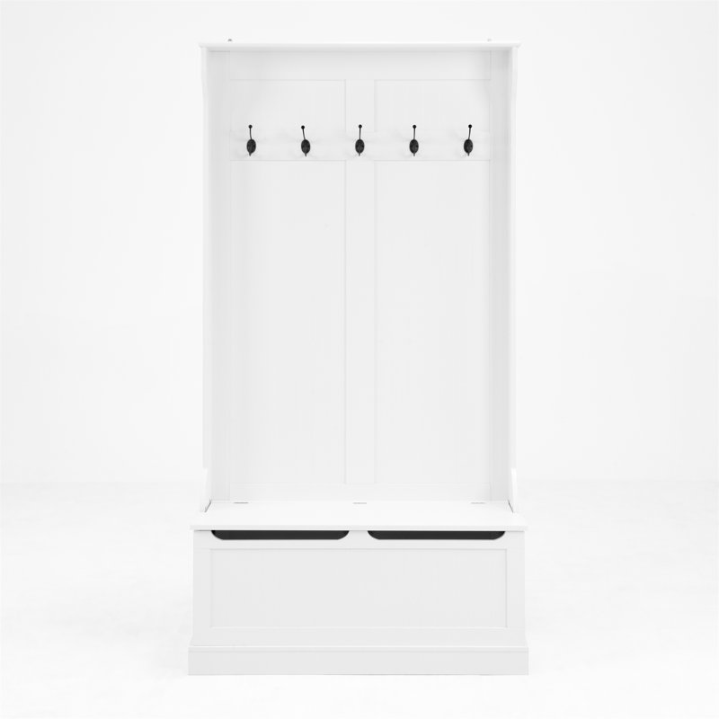 Entryway Bench With Standing Coat Rack