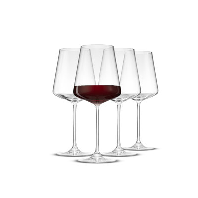 Sidney 22.5oz Burgundy, Set of 4, Clear