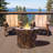 Round Polyresin Propane Fire Pit with Lid