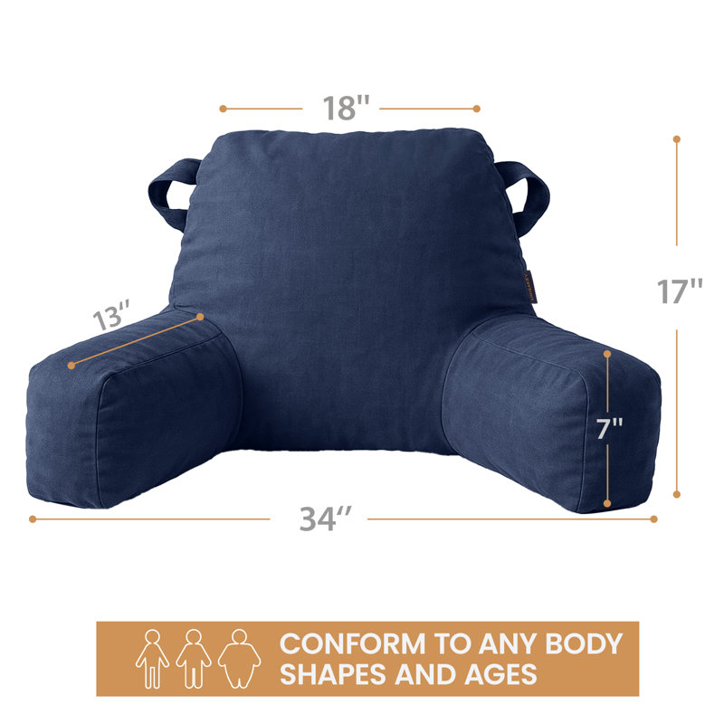 Coussin de dossier avec poches Comfy, Bleu