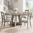 47-inch Round Large Dining Table, Wooden Kitchen Table For 4, Farmhouse Dinner Table With Wooden Top And Legs For Home Dining Room Or Living Room - Grey(only Table)