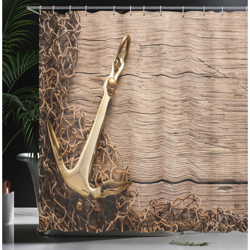 Shower Curtain with Hooks Included, 84" H x 69" W