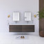 Meuble-lavabo double 71 po avec plateau en résine Reaiah-1224874135