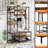 47.3'' Hall Tree with Bench and Shoe Storage, Coat and Shoe Rack, Entryway Coat Rack