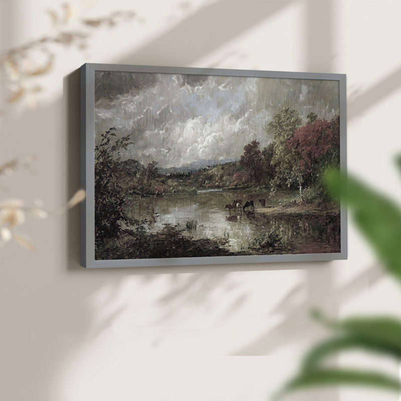 Paysages rétro - CLXV - reproduction encadrée, H 22 po x l 28 po, Gris