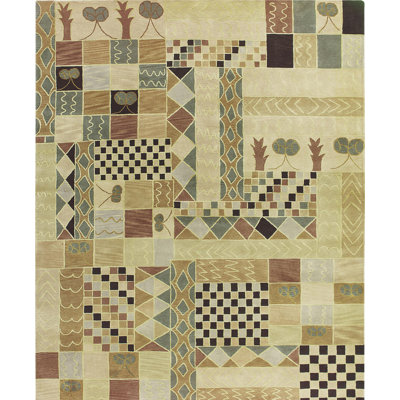 Tapis de zone beige en laine touffeté à la main sud-ouest Claxton