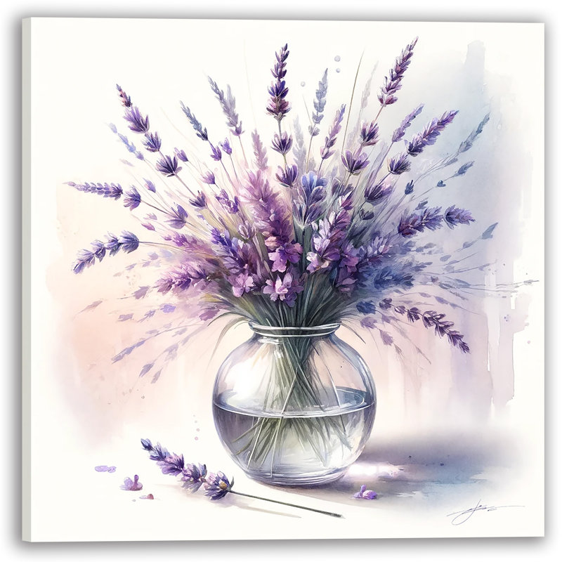 "Peaceful Lavender Bouquet", impression sur toile tendue, H 30 po x l 30 po x P 1,5 po