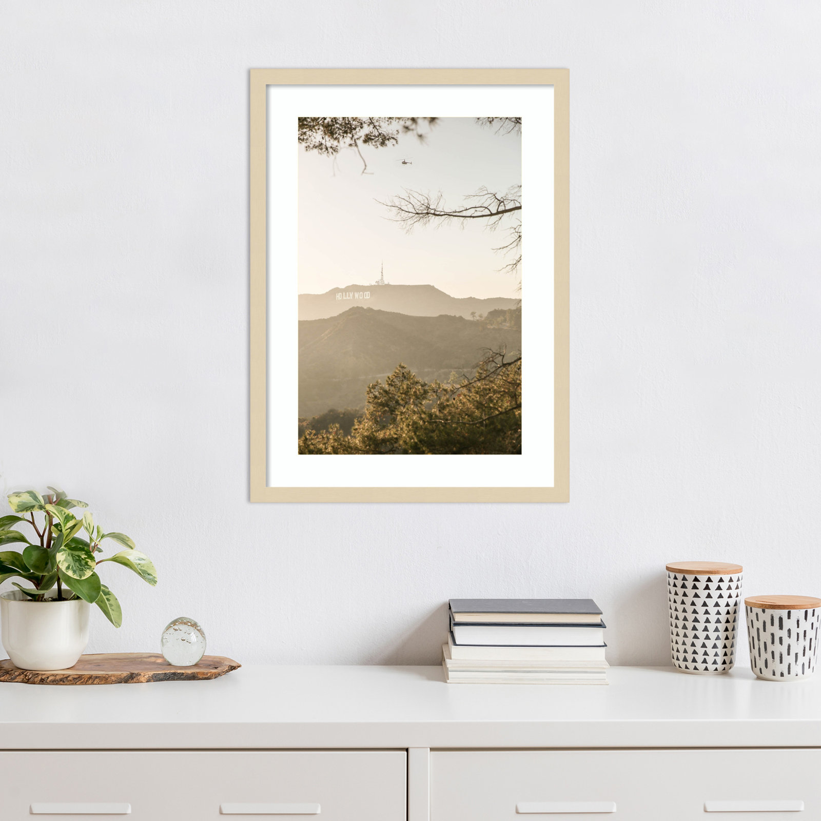Daisey "Hollywood Hills" Print, Brown, 25" H x 19" W