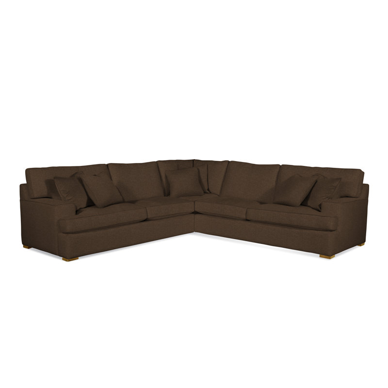 Sadie L-Sectional, Elite Chocolate; 0321-72, Frost White