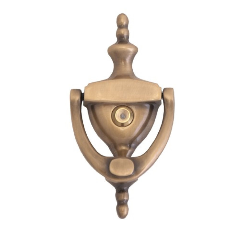 Traditional Brass Door Knocker, Antique Brass