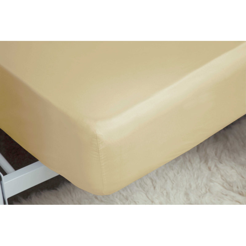 Plain Dye Brushed Cotton Flannelette Flannel Fitted Sheet, Small Double (4'), Powder Pink