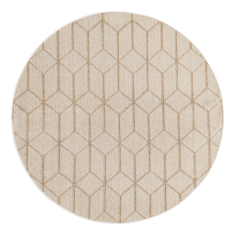 Tapis d'extérieur à treillis, Rond 5 pi 3 po