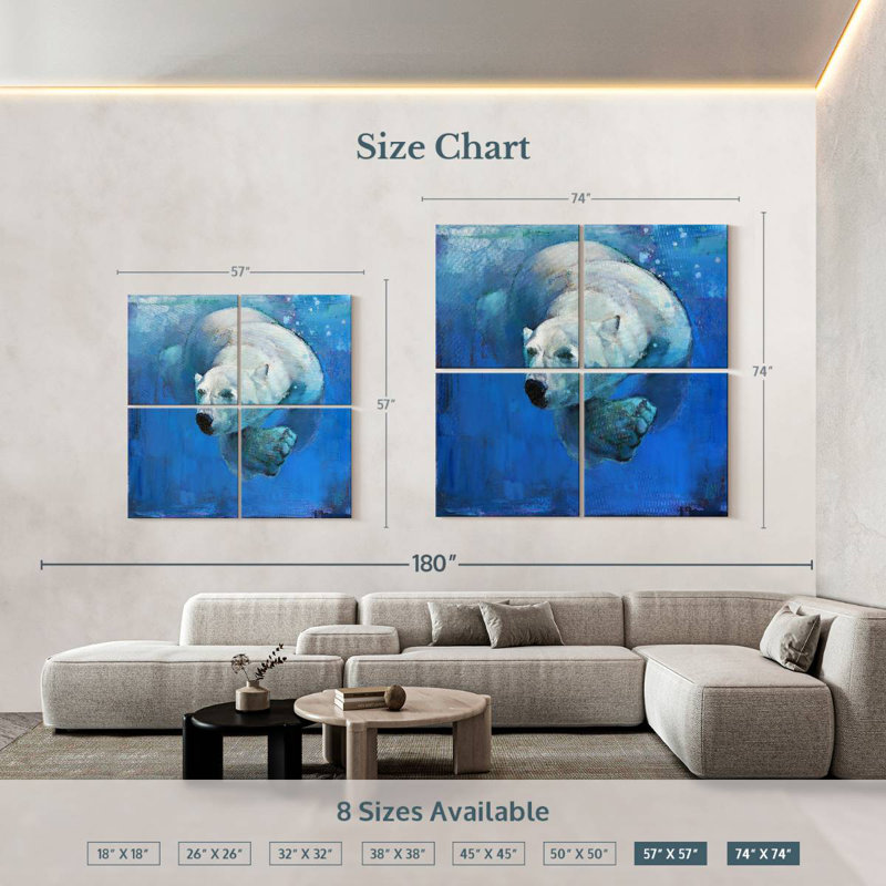 Brampt Deep Blue, 57" H x 57" W