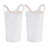 Set of Two White And Beige Ceramic Round Table Vases
