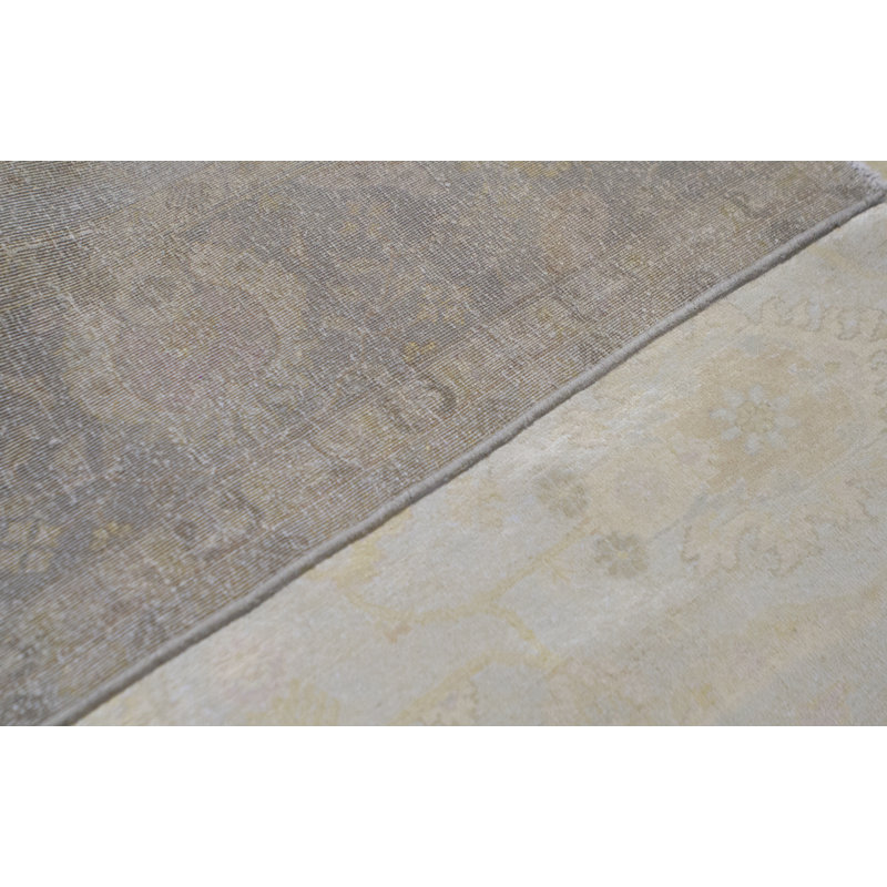 Silk Oriental Area Rug in Beige/Light Yellow