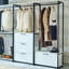 Armoire blanche avec métal - espace de rangement très profond, thermolaqué, eau et chaleur, panneau autoportant Stain Scratch E0 pour les taches, les égratignures et la chaleur,