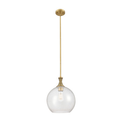 Downtown Urban - Wolford - Mini-luminaire suspendu en métal 12 lumières à tige suspendue 1 lumière - Finition nickel satiné - Abat-jour transparent