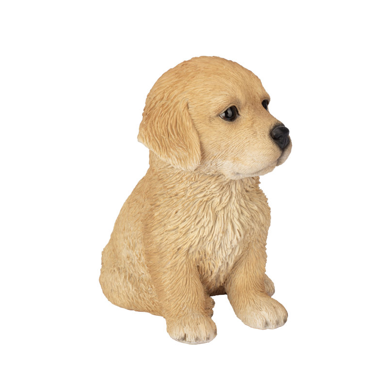  Brown Golden Retriever Decorative Puppy Figurine for Home & Garden Décor, Handpainted Polyresin Dog Statue, Realistic Design | Gift for Dog Lovers | Weather-Resistant Indoor/Outdoor Decor