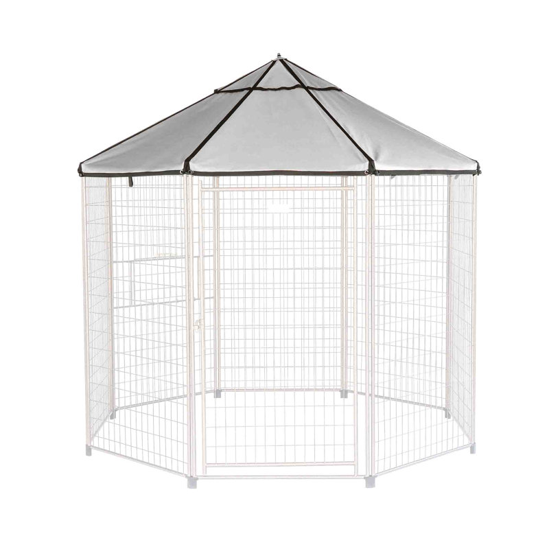 Pet Gazebo Replacement Canopy - Polyester, 96" H x 96" W x 96" D, White
