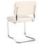 49cm H Boucle Upholstered Cantilever Chair in Beige