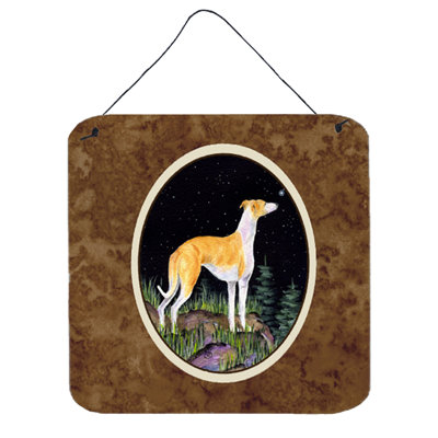 Starry Night Whippet Framed Painting Print