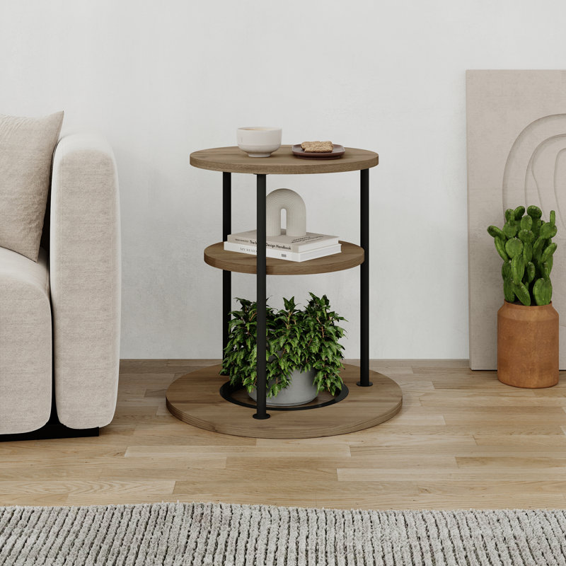 End Table, Dark Oak Effect