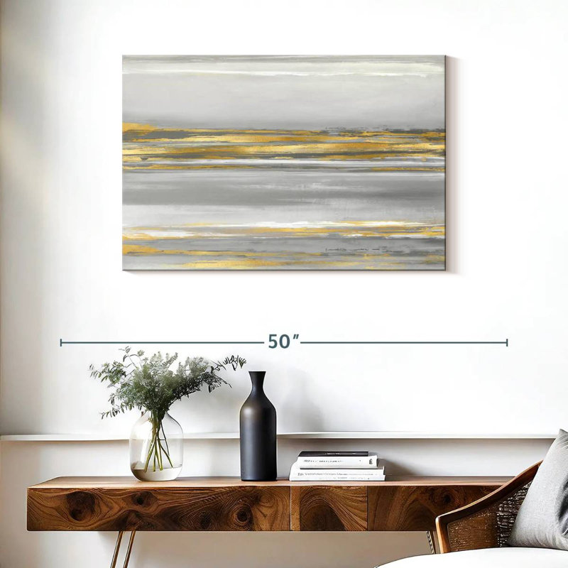 Subtle Reflections With Grey, 24" H x 36" W