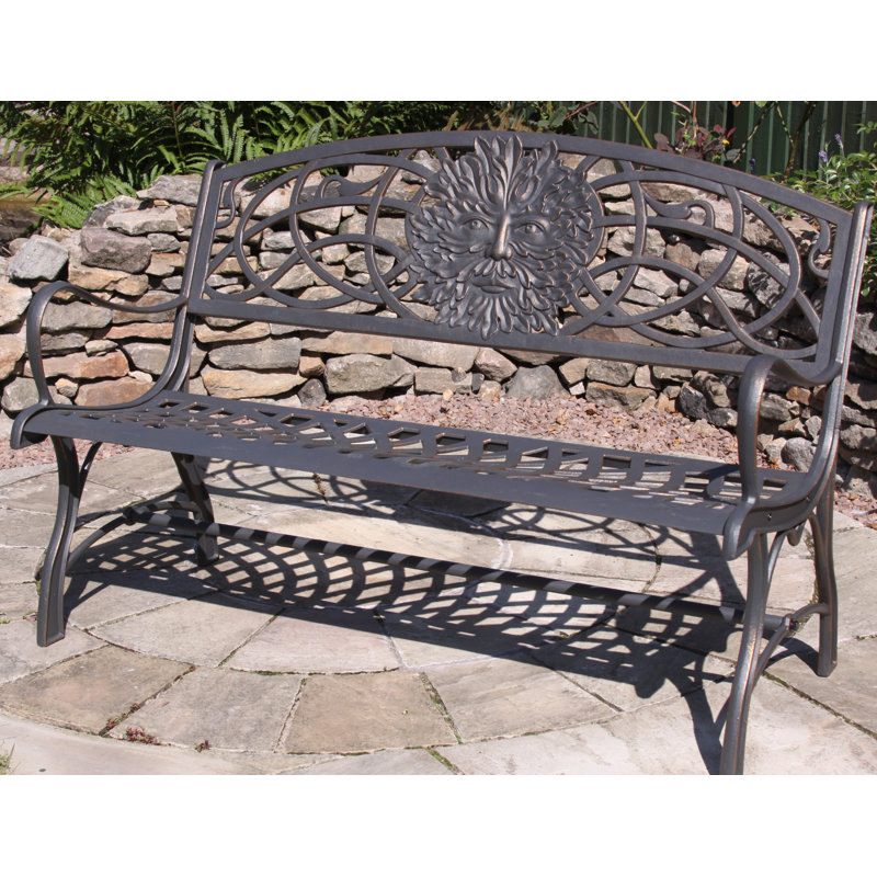 100% Cast Iron Bench with Greenman Theme