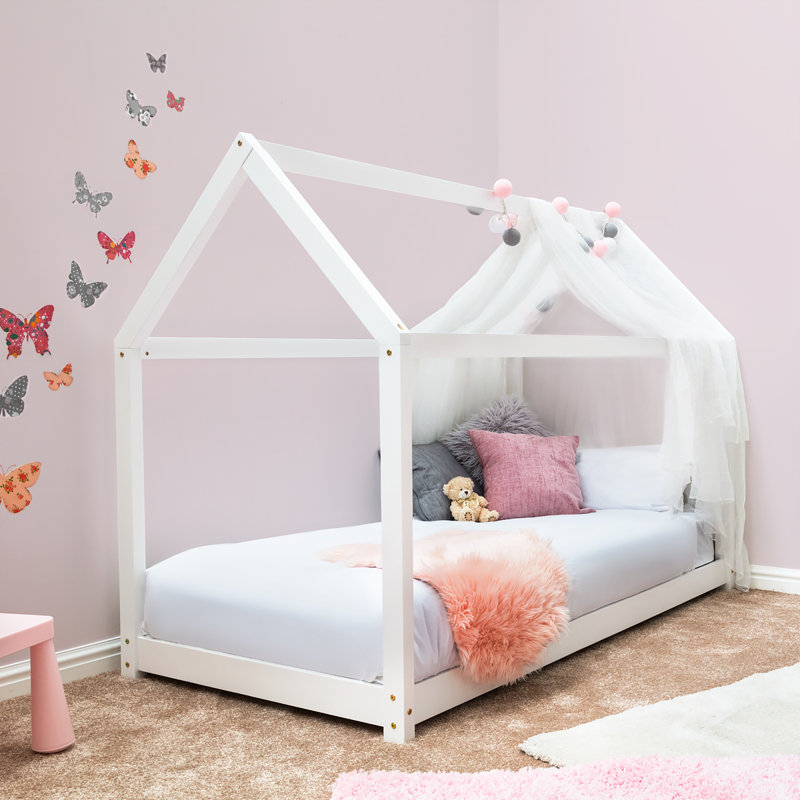 Mosley Single (3') Platform House Beds, White, Single (3'), No Mattress